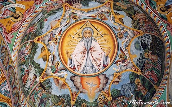 Frescos en el Monasterio de Rila